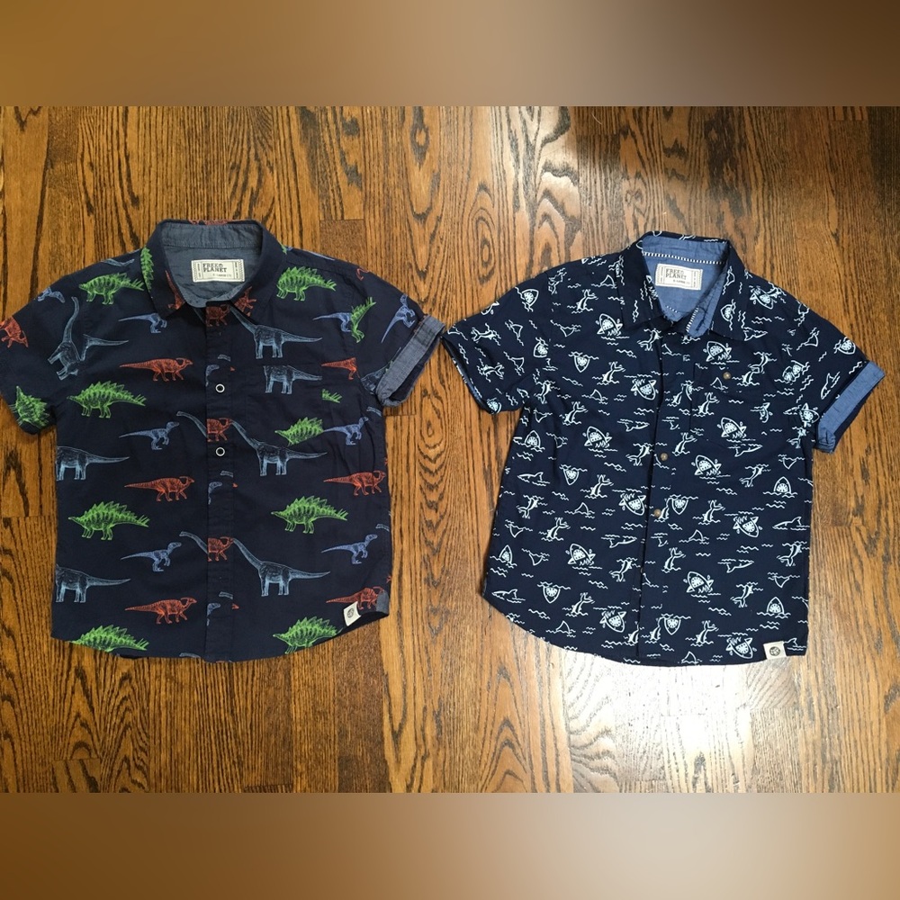 Free Planet lot of 2 shirts boys sz 7